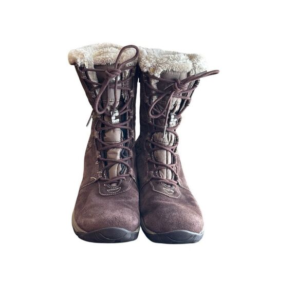 Merrell Kamori Mid Lace Up Snow Boot Fur Lined Suede Quilted Active Sport Sz 11 - Picture 4 of 8